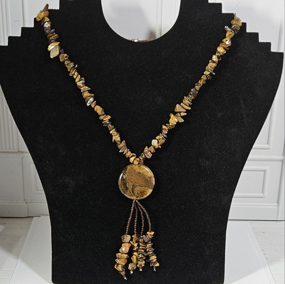 Tigers Eye Necklace Vintage